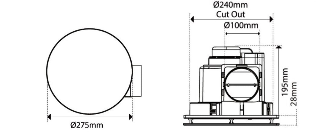 ALTAIR 16 Exhaust Fan Round