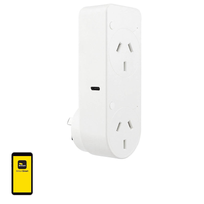 Brilliant Cannes Smart Wi-Fi Double Adapter