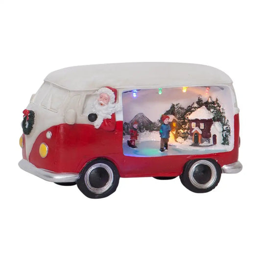 Xmas Merryville Combi Red Van