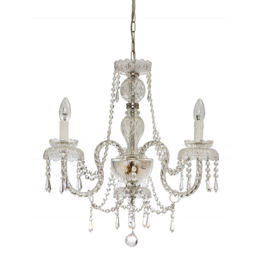 Alicante 3 Light Crystal Pendant Chrome
