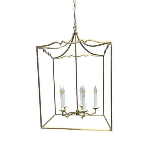 Arcan-5L Brushed Gold Pendant