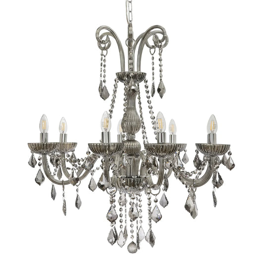 AVENUE-12L Chrome Crystal Chandelier
