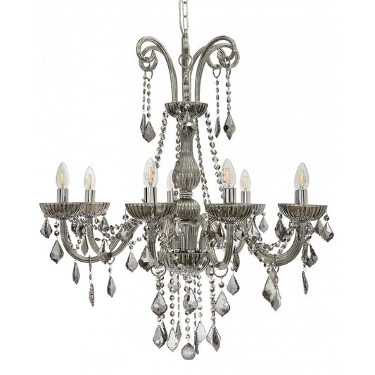 Avenue 8 Light Crystal Chandelier Chrome