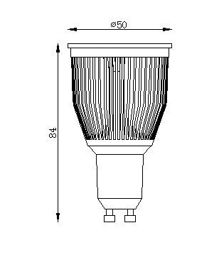 PHLGU10B-9 COB LED Lamp GU10 Dimmable High Lumen Globes