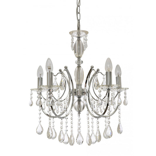 Celine 5 Light Crystal Chandelier
