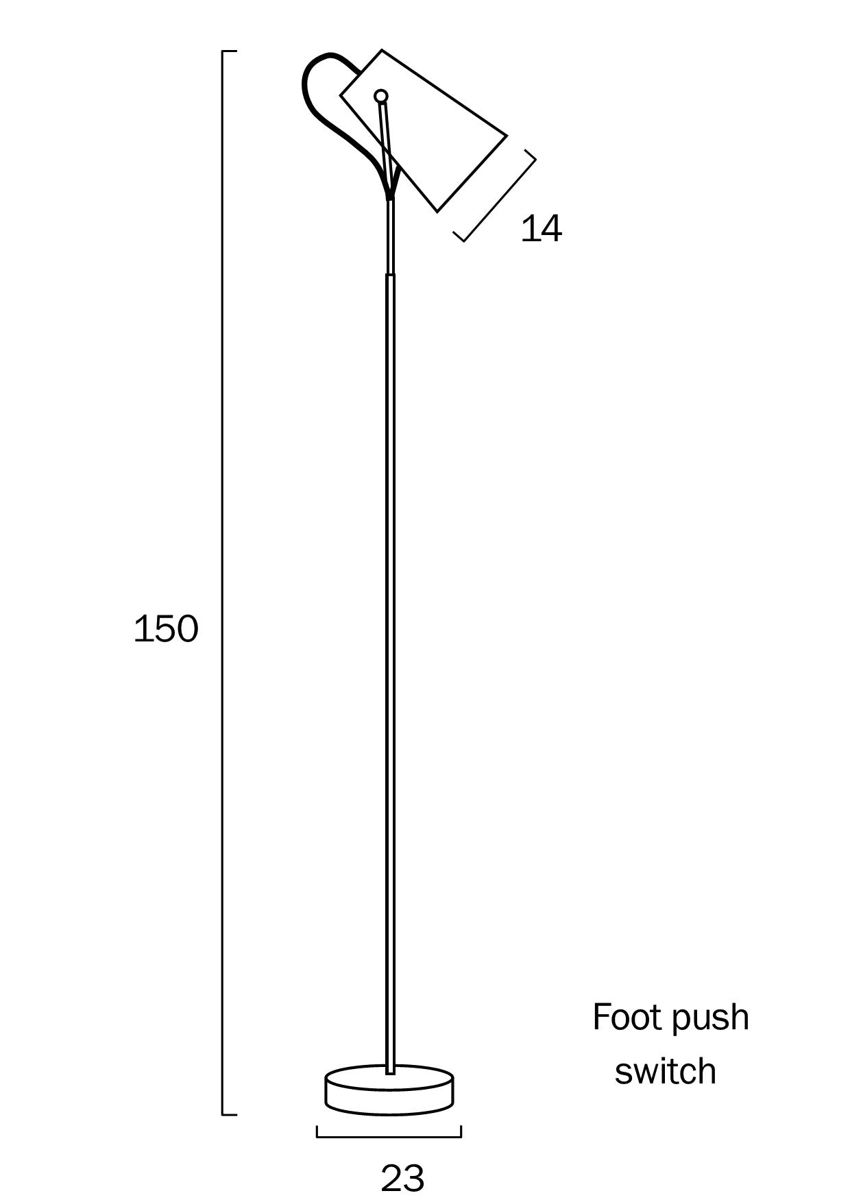 Cheviot Floor Lamp Concrete/Nickel