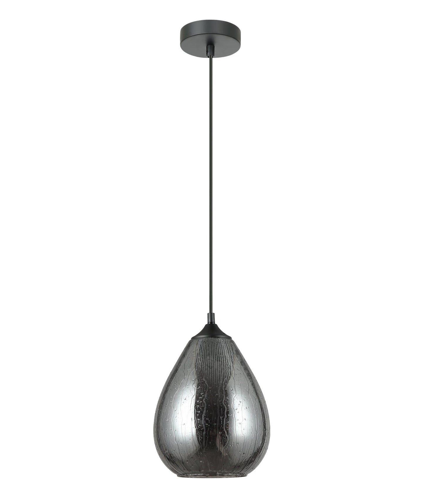 Chuva: Smokey Black Mirror Glass Pendant Light