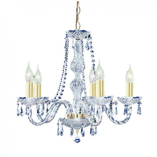 Hale 5 Light Gold & Crystal Chandelier