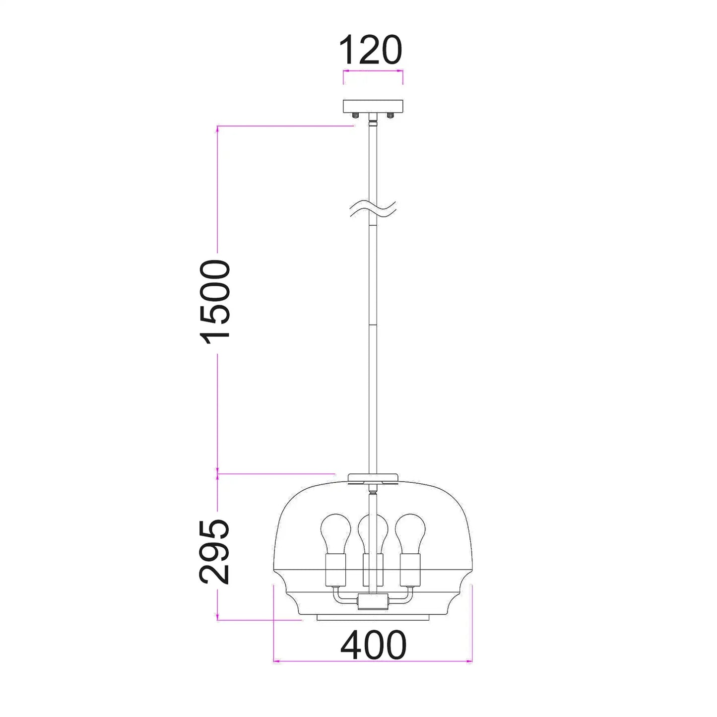 Cuad: Clear Glass Pendant
