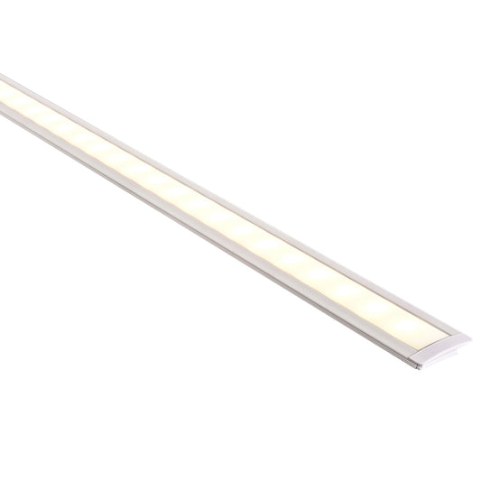 White 25x7mm Aluminium profile with diffuser kit