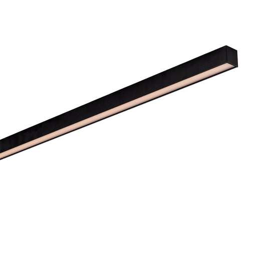 32mm x 35mm 30w Black Aluminium Profile with Standard Diffuser + PCB Per Metre