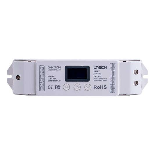 DMX LED Strip Controller 24v DC To Suit Single Coloured LED Strip