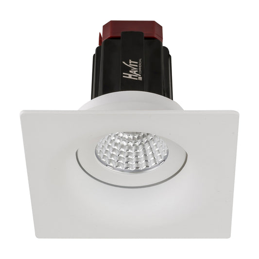 Recessed Square Tilt TRIAC Dimmable LED Downlight- 92mm