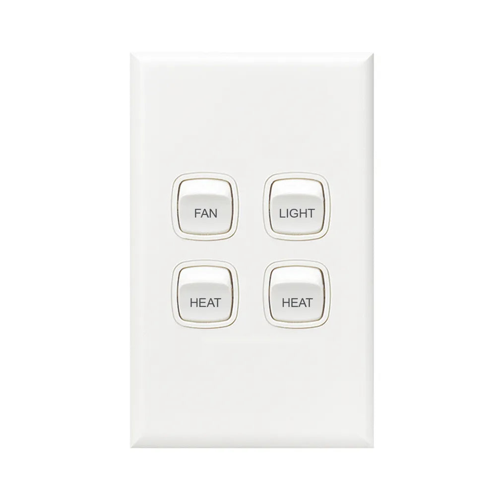 Excel - Vertical - Engraved - Single Pole Double Throw - 4 Gang