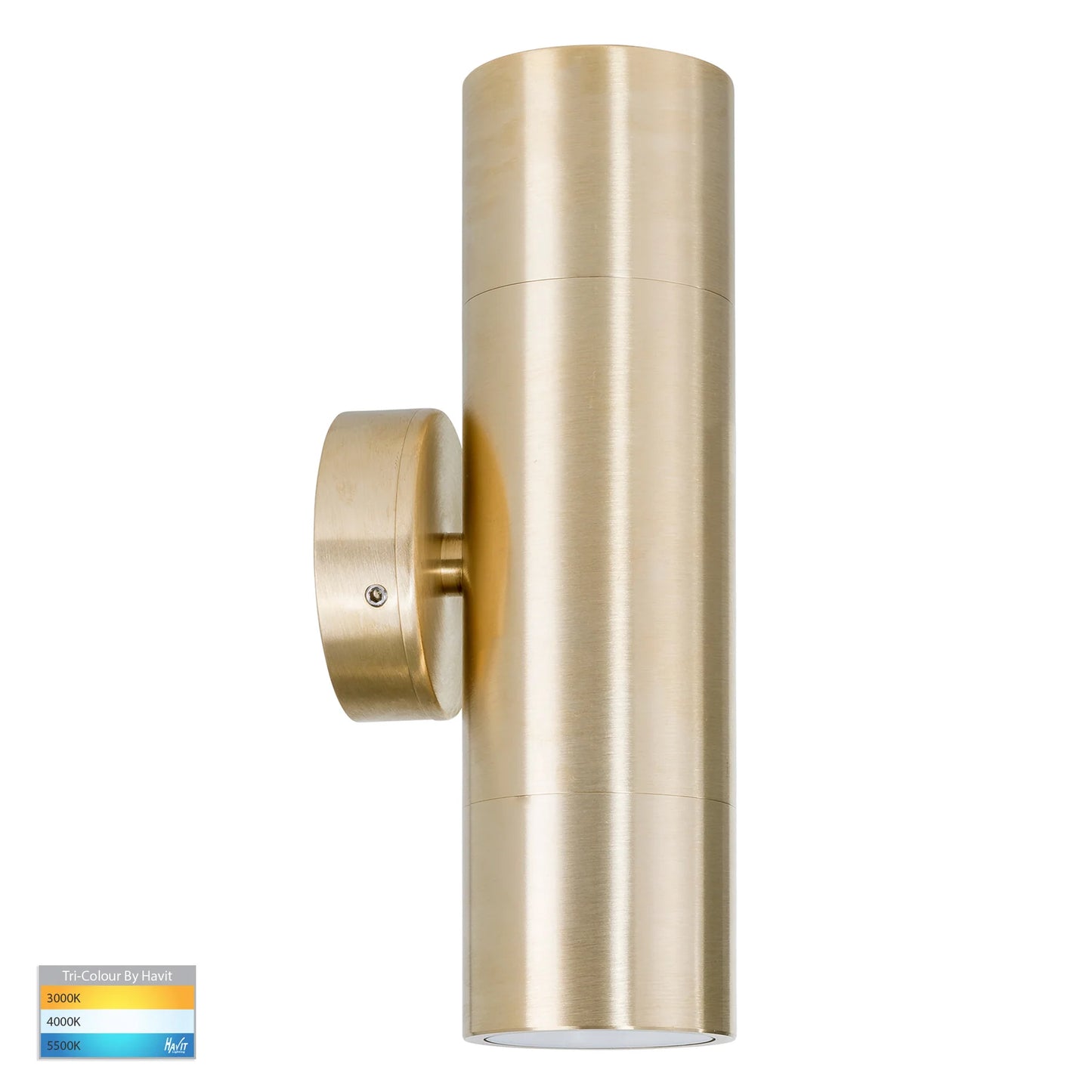 Up & Down Wall Pillar Light Brass