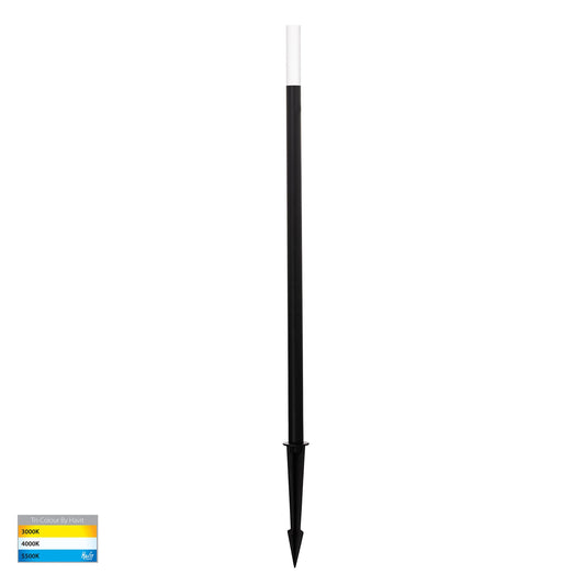 Drique Aluminium Black LED Bollard Spike Light