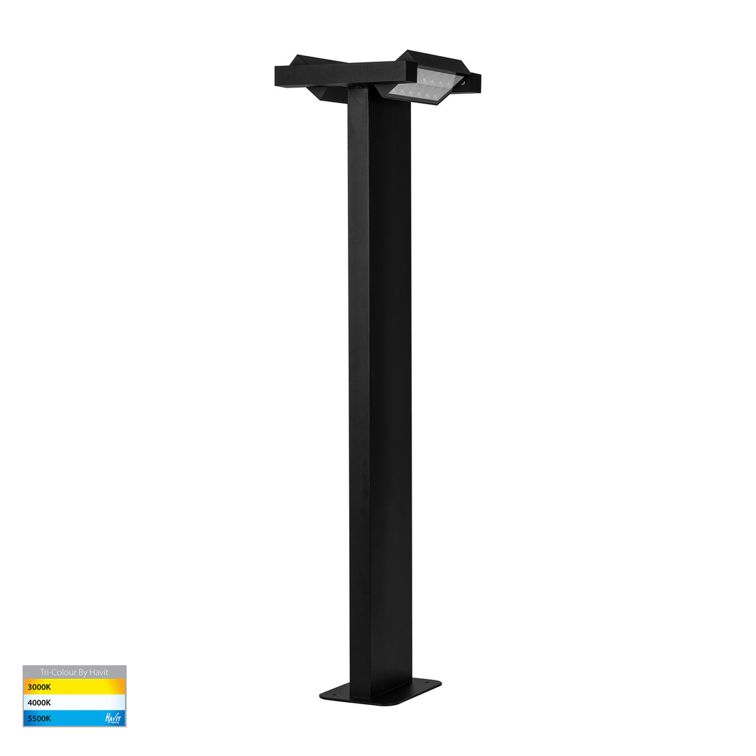 Locu Double Aluminium 2 Light Adjustable Bollard - 790mm