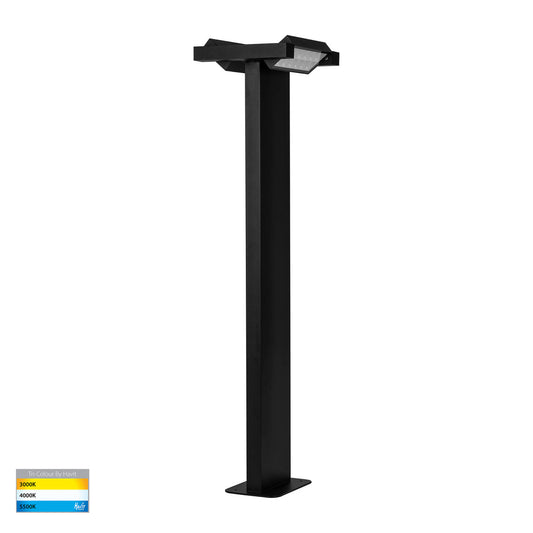 Locu Double Aluminium 2 Light Adjustable Bollard - 790mm
