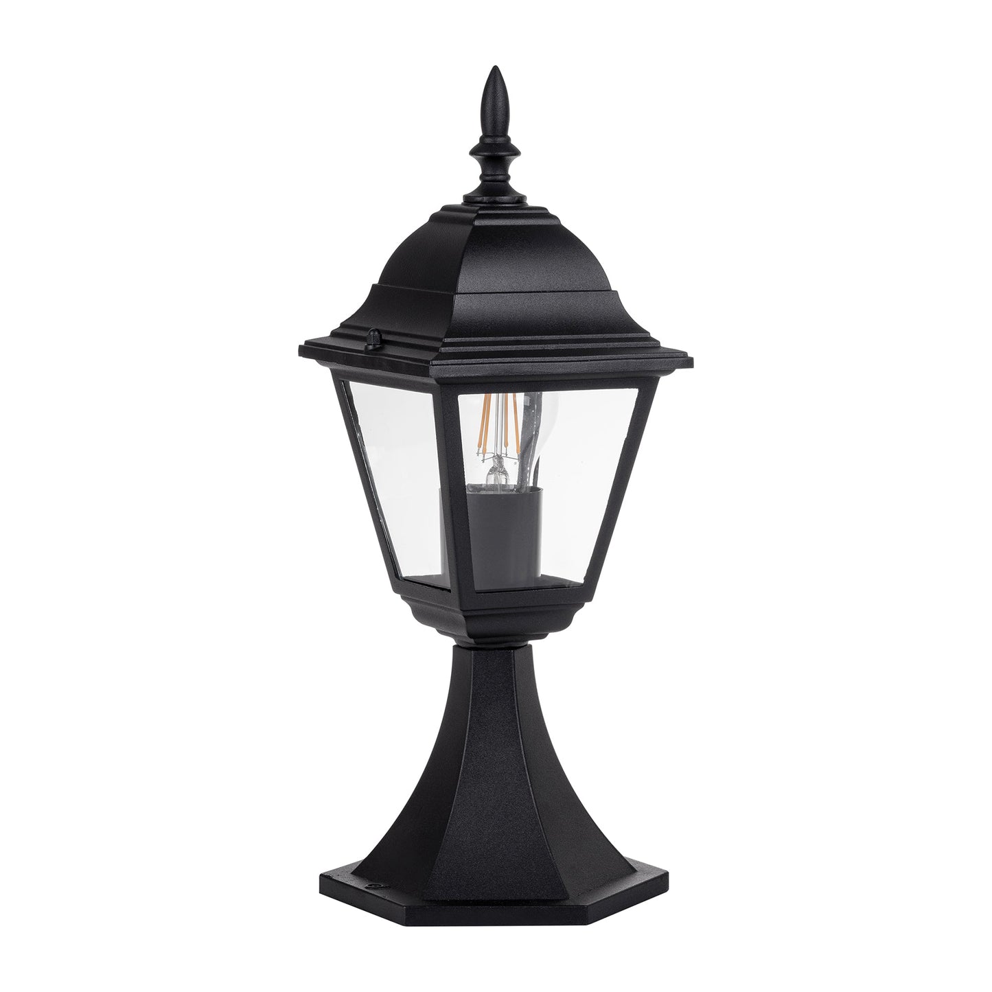 Black Single Pillar Light - 395mm