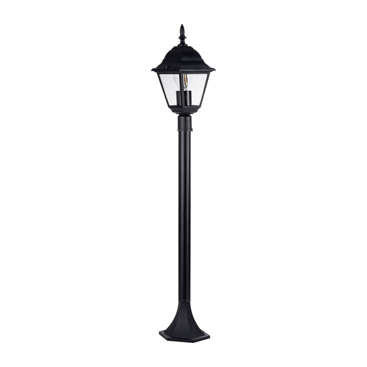 Black Single Post Light - 1000mm
