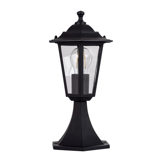 Black Single Pillar Light - 363mm