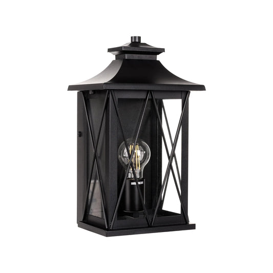 Odin Galvanised Iron Black Wall Light