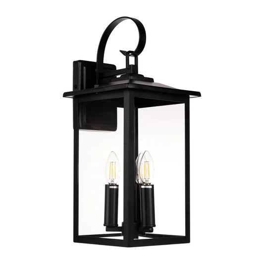 Madix Galvanised Iron Black Wall Light