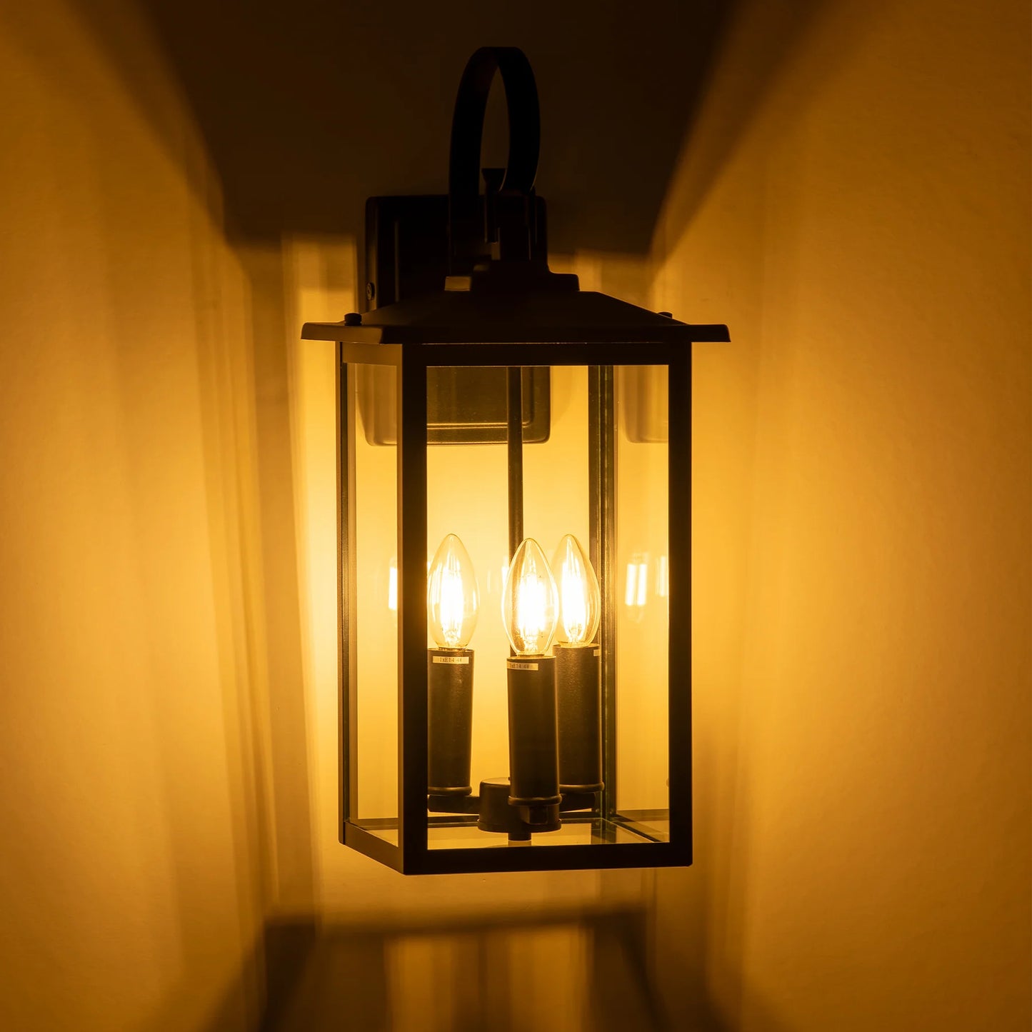 Madix Galvanised Iron Black Wall Light