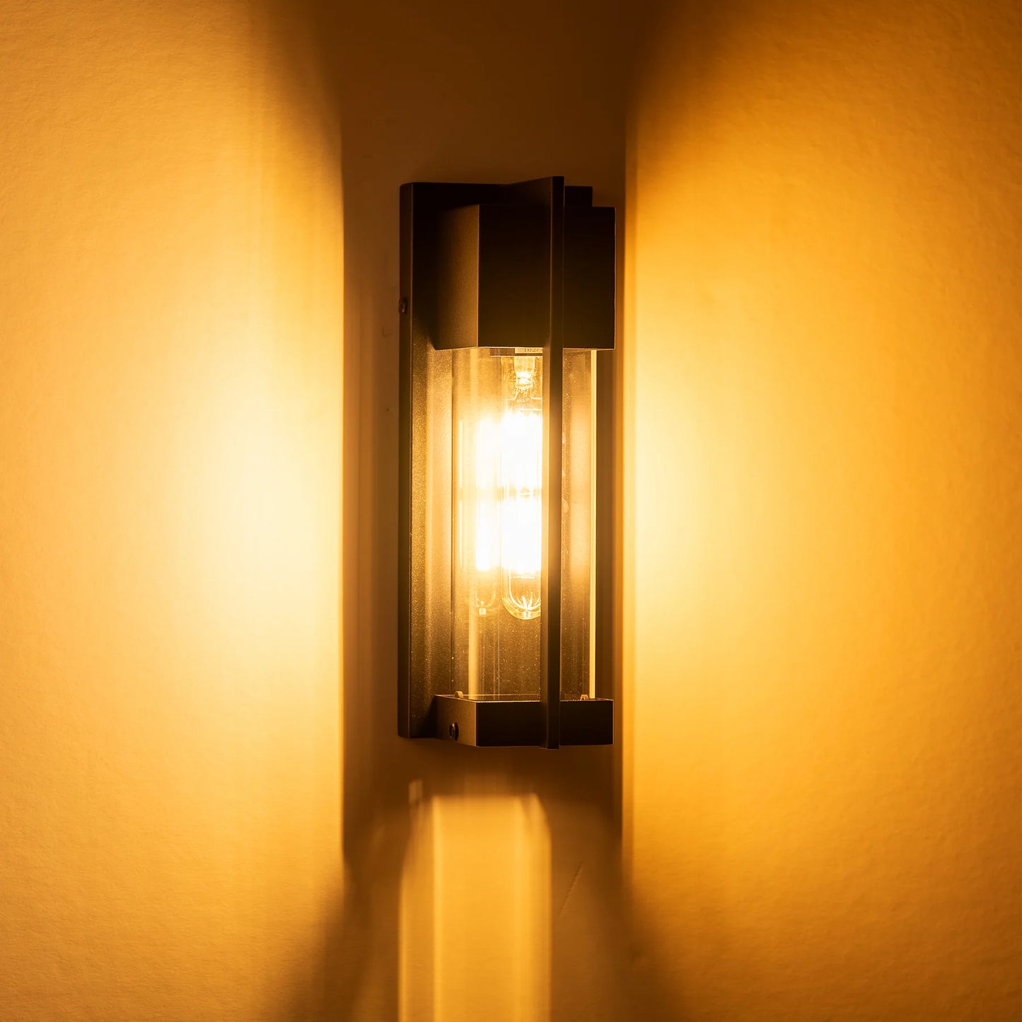 Jace Galvanised Iron Black Wall Light