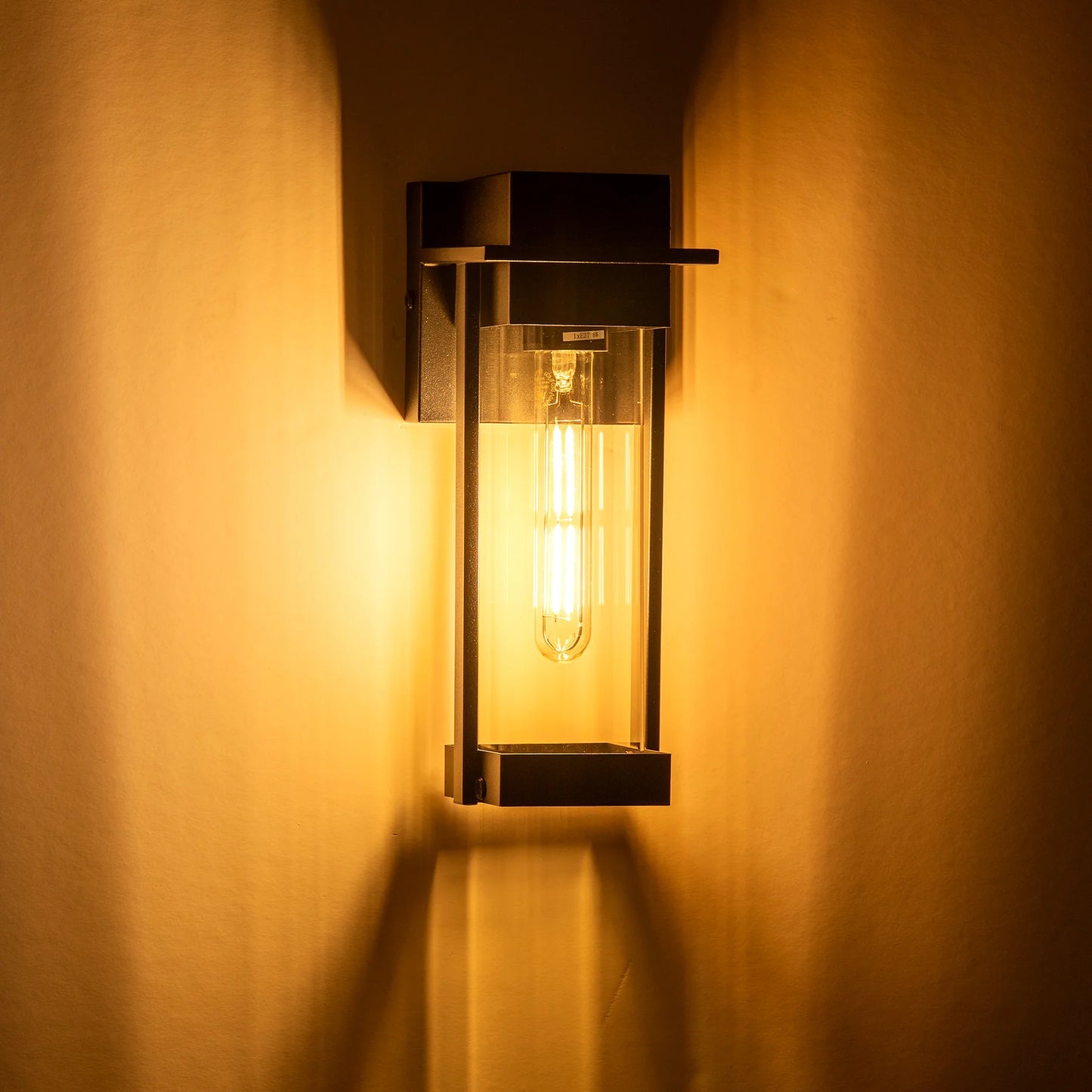 Ashton Galvanised Iron Black Wall Light