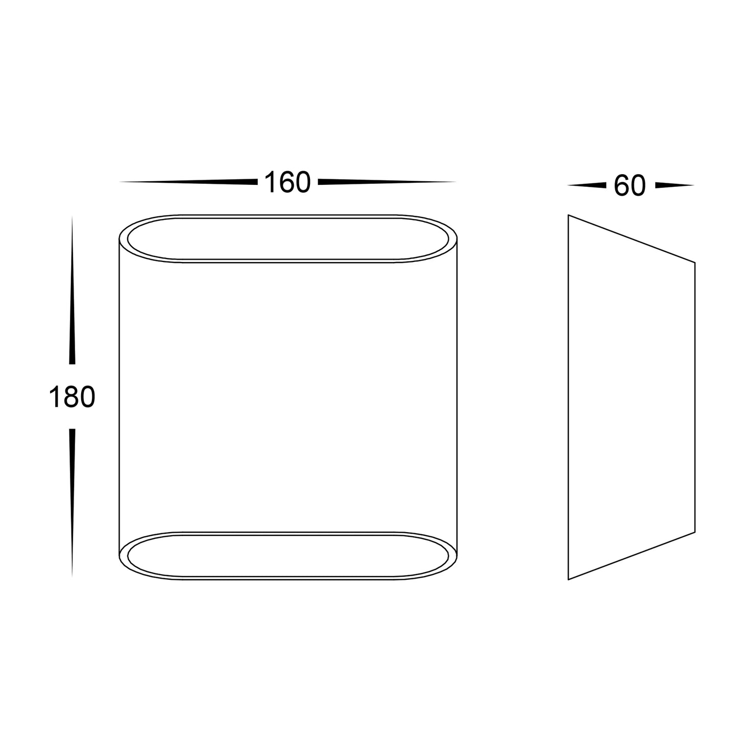 Contec Aluminium Up & Down Wall Light