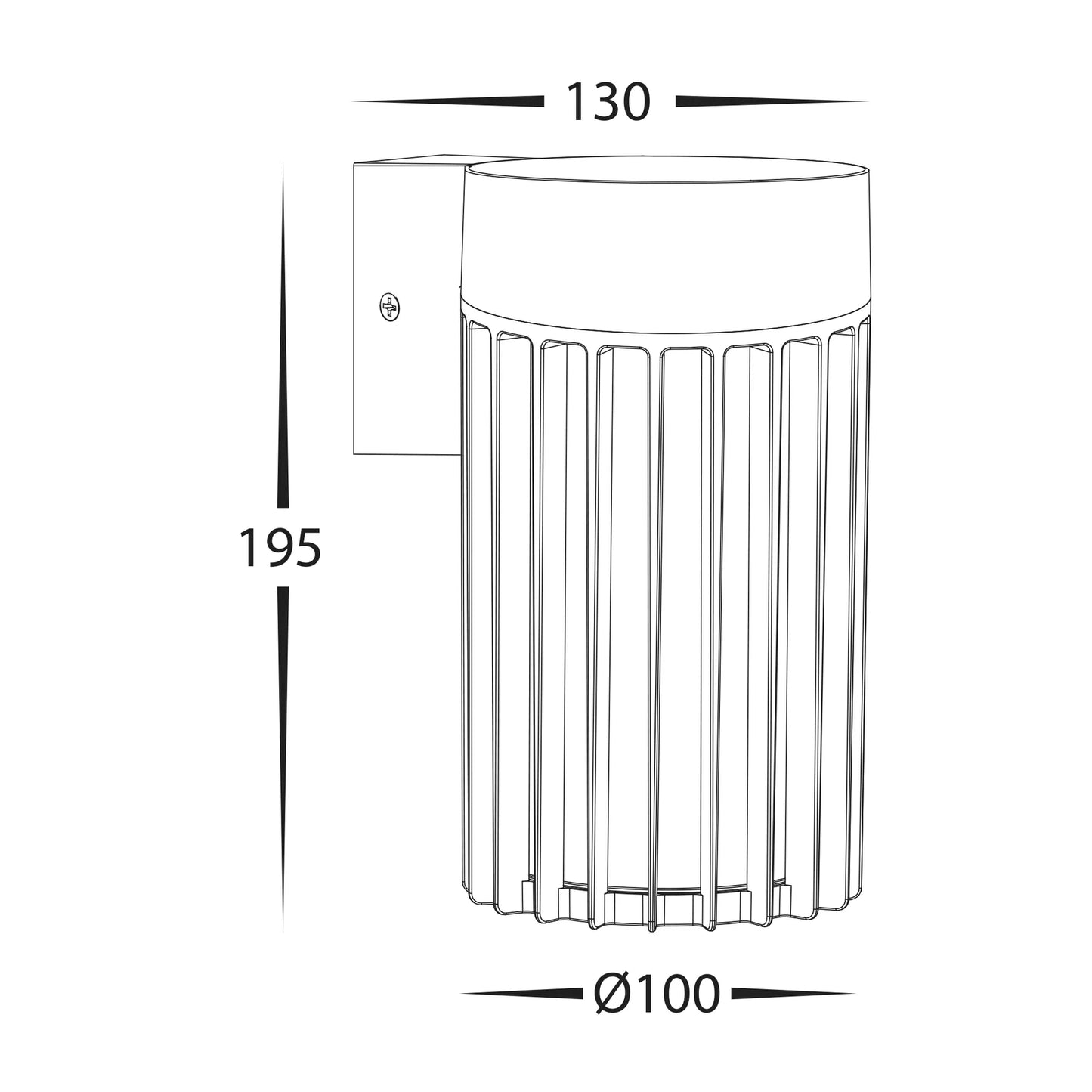 Tenac Aluminium Wall Light