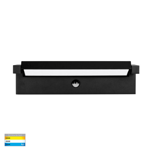 Black Aluminium Adjustable Wall Light with Sensor