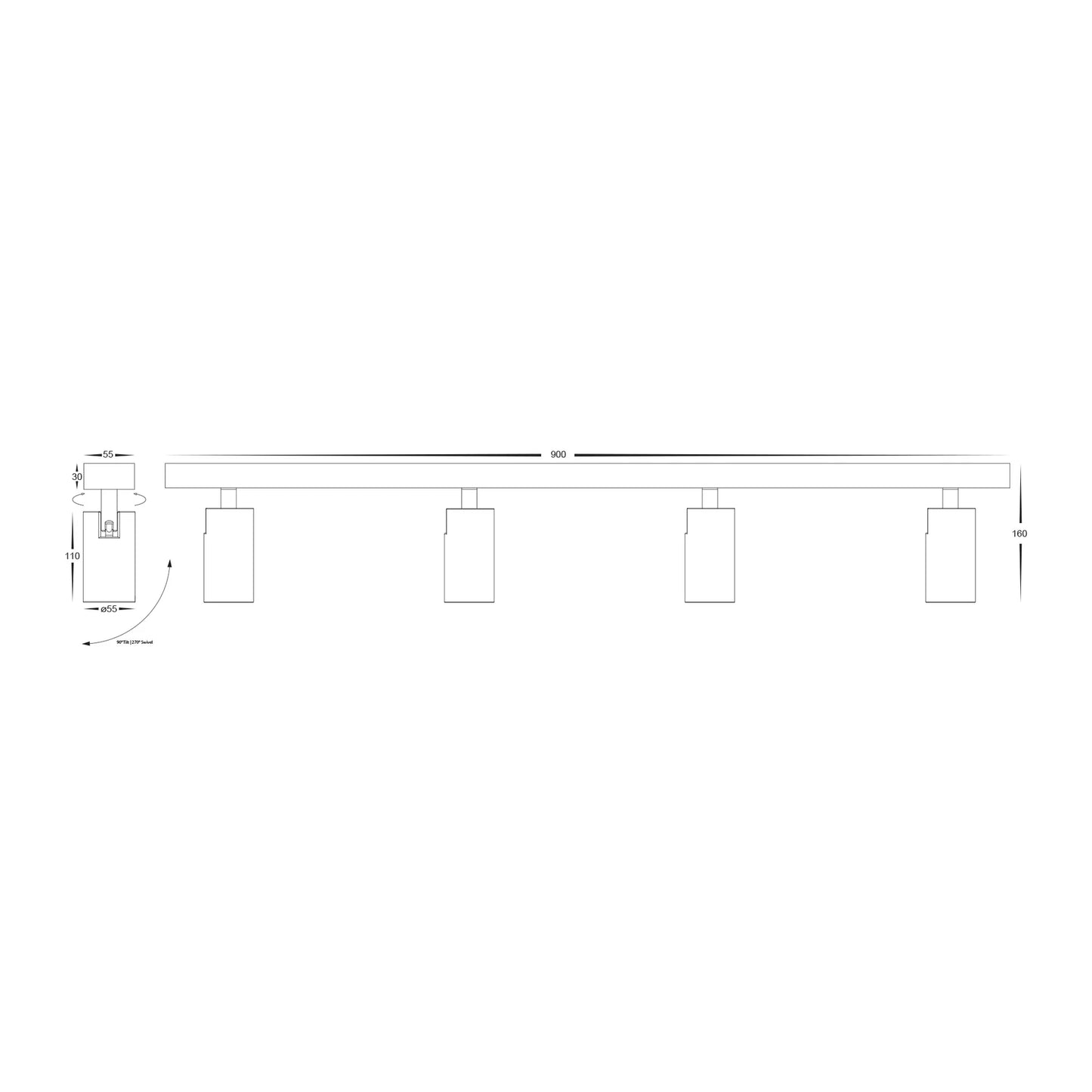 1/2/3/4 Light Bar HV4002t