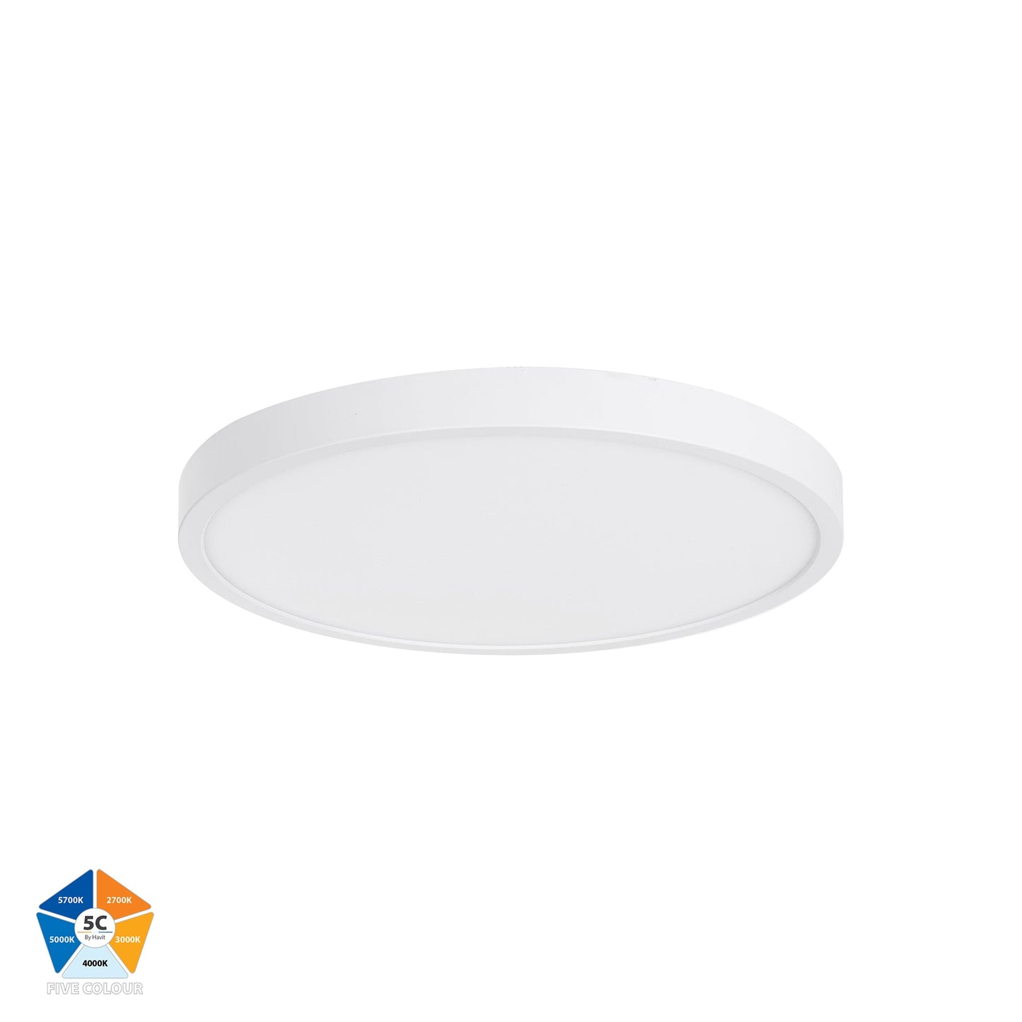 White Dimmable 300mm Slim Oyster Light