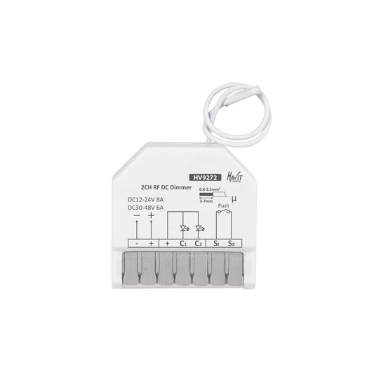 12-24v DC Two Channel RF + Push Dim Receiver