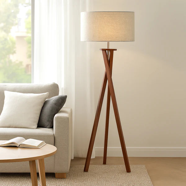 Easel Floor Lamp - Walnut