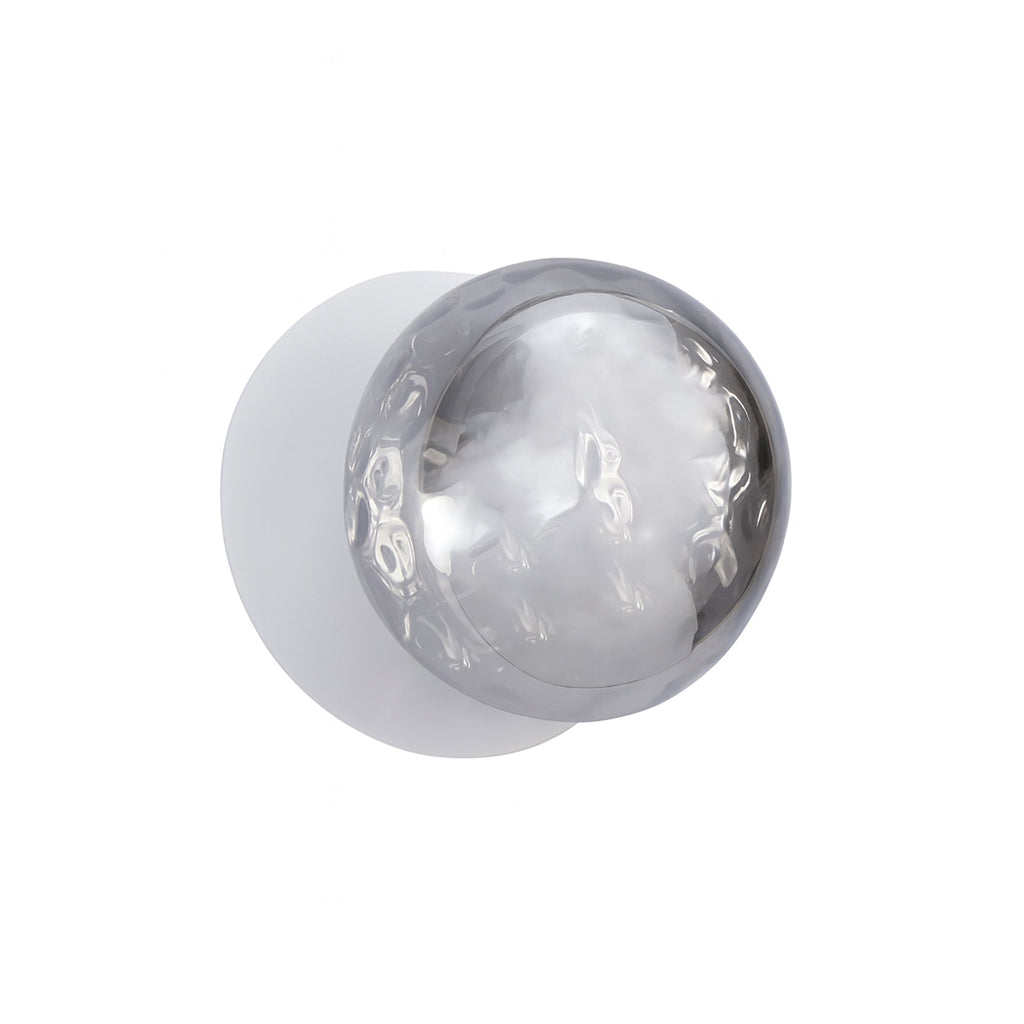 Odessa Molten Ripple Glass LED Wall Light - 10cm
