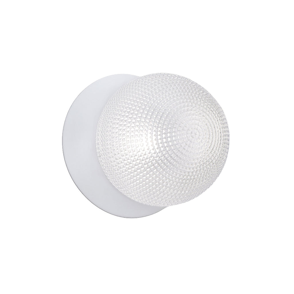 Odessa Diamond Cut Glass LED Wall Light - 10cm