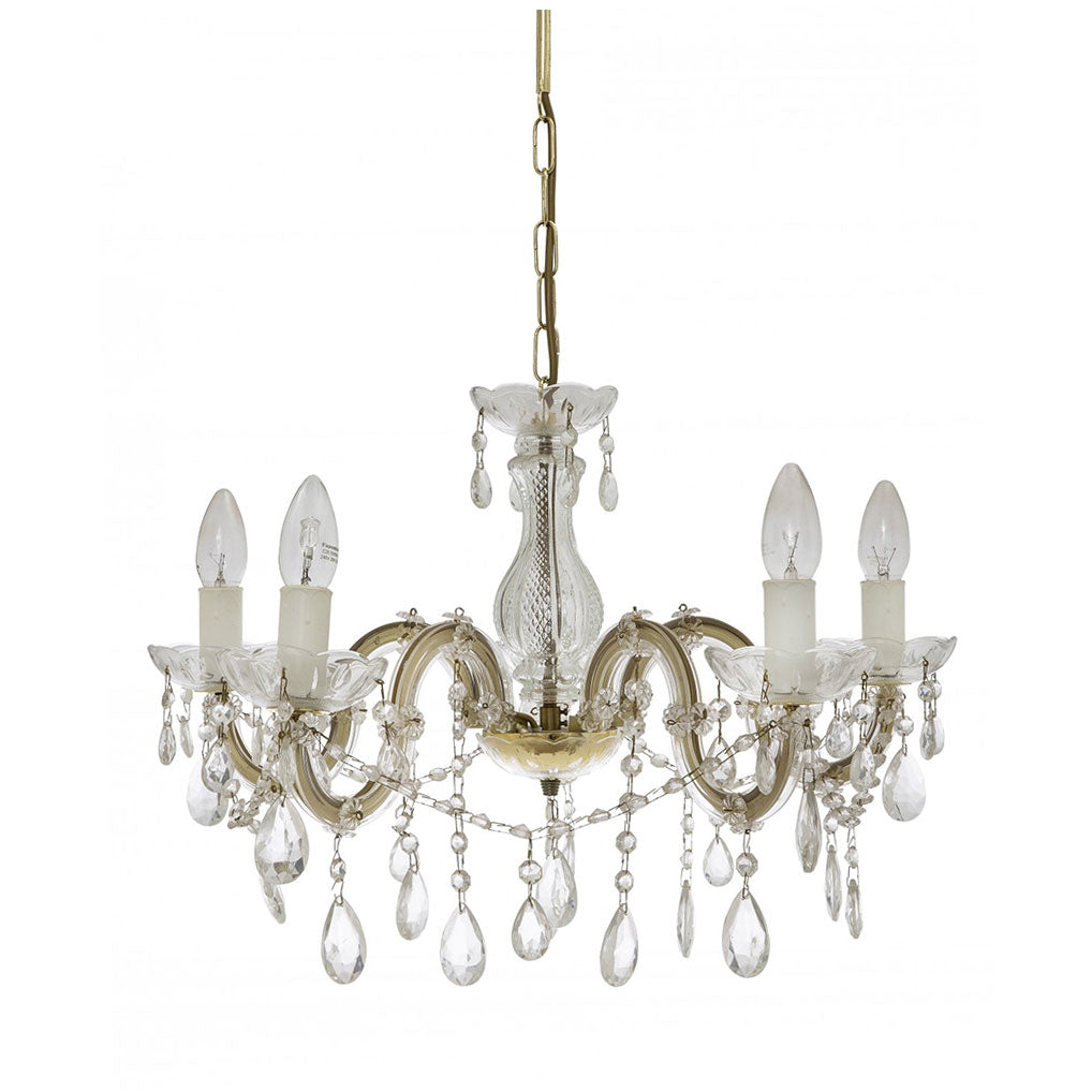 Marte 5 Light Crystal Chandelier