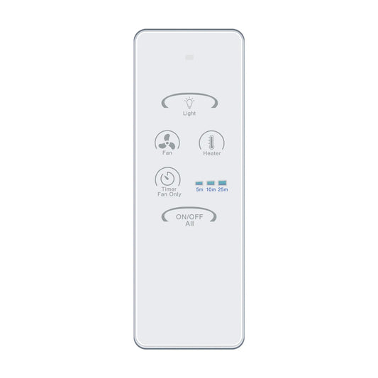Remote Control Kit to Suit 3 in 1 Bathroom Heater Exhaust Fan