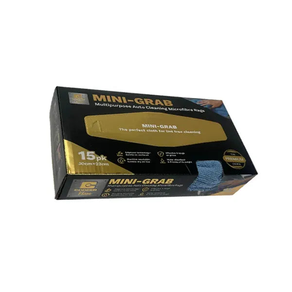 Mini Grab: Multipurpose microfibre automotive cleaning rags (15pcs Pack)