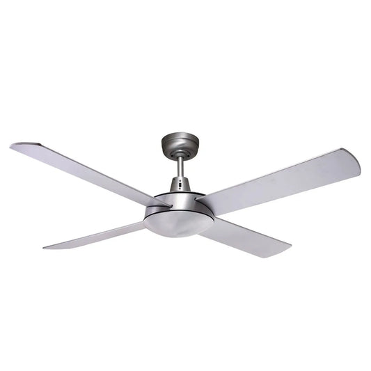 Jewel Blade Ceiling Fan with Light  - Brushed Aluminium