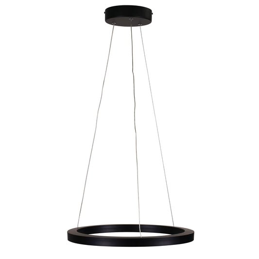 Nebula.40 Cts 40Cm Led Ring Pendant Black