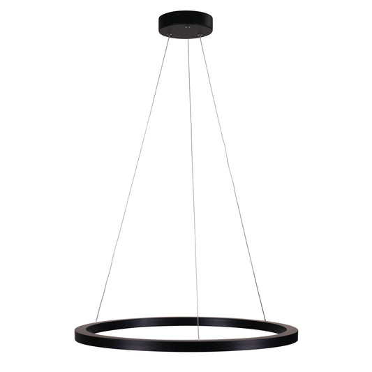 Nebula.60 Cts 60Cm Led Ring Pendant Black