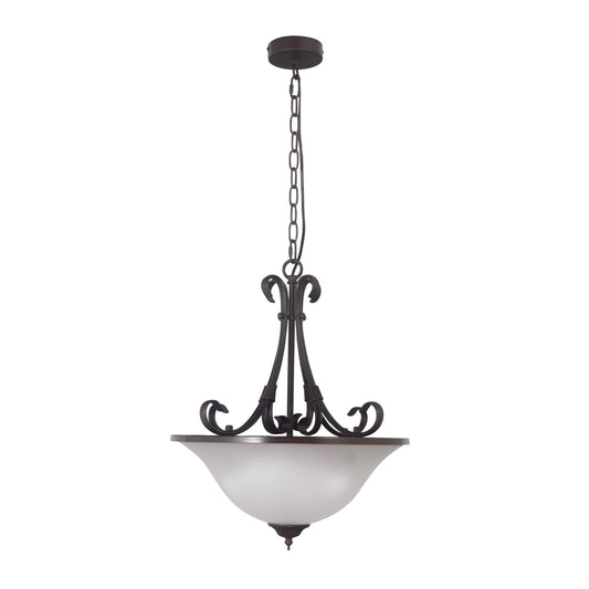 Gaston Ii 3Lt Single Dish Pendant Bronze