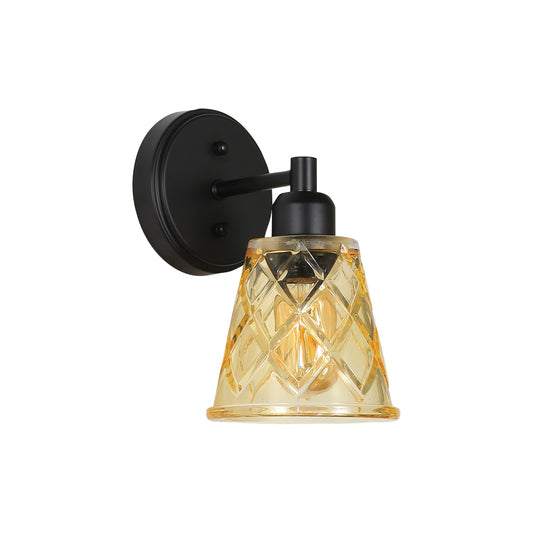 Dram Wall Light Vintage Cut Glass Wall Light