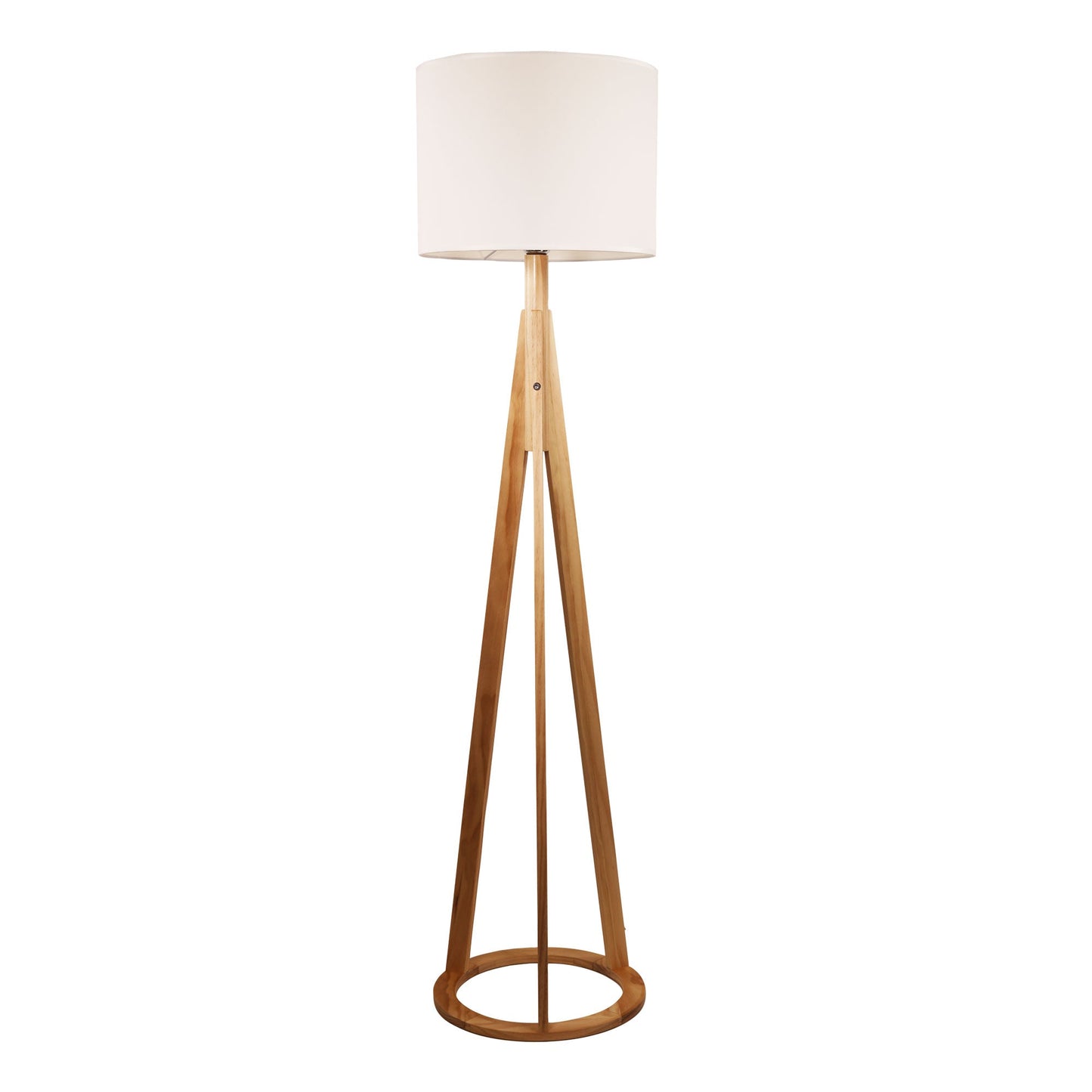 Stabb Floor Lamp Base with Drum Shade & Bulb