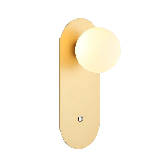 Ovalis: Interior Round Opal Diffuser Wall Lights