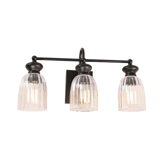 SINO: Interior Ellipse Triple Clear Glass Shade Wall Lights